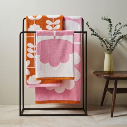 Cut Stem Tulip/Paprika Towels