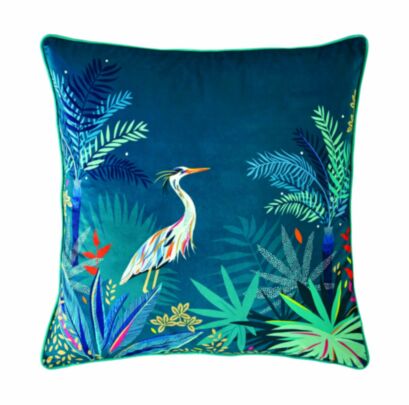 Heron Teal 50x50cm Feather Cushion