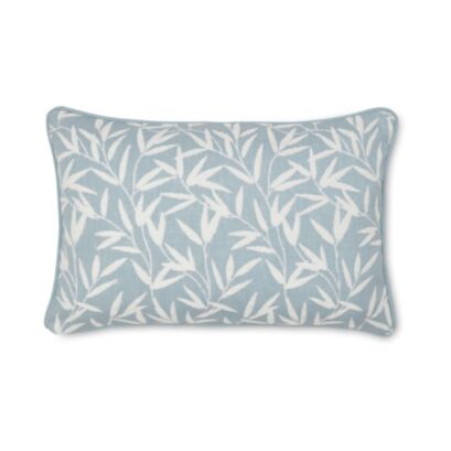 Willow Leaf Chenille Pale Seaspray 30x50cm Feather Cushion