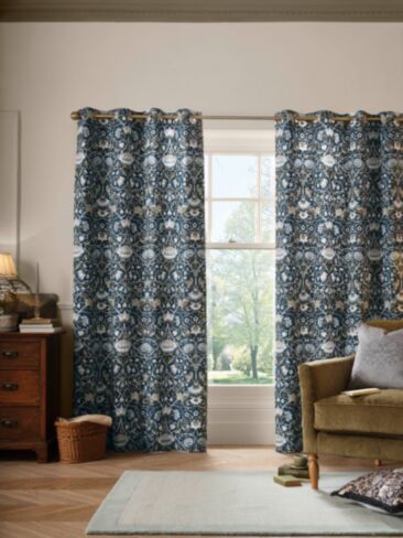 Lodden Prussian Blue Ready Made Curtains