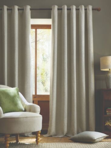 Milbourne Herringbone Grey Sage Ready Made Curtains