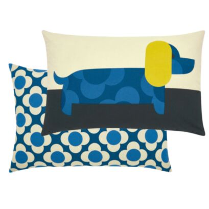 Dachshund Blue 40x60 Feather Cushion