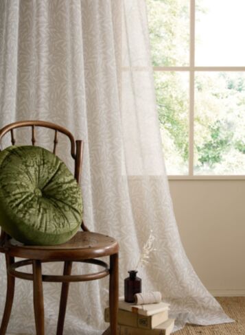 Original Willow Linen Voile Slot Top Sheer Panel Curtains
