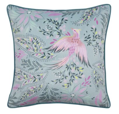Bird Of Paradise Dusky Blue 50x50cm Feather Cushion