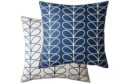 Small Linear Stem Whale 50x50 Feather Cushion