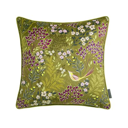 Songbird Olive Green 50x50cm Feather Cushion