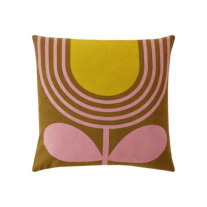 Striped Tulip Pink/ochre Microfibre 45x45cm Cushion 