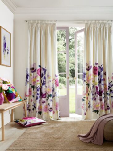 Taransay Fuchsia Ready Made Curtains