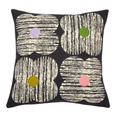 Textured Flower Slate 45x45cm Microfibre Cushion 