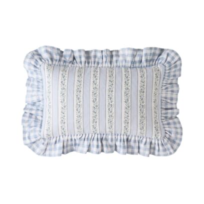 Ticking Stripe Blue 30x50 Poly Cushion