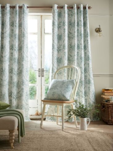 Tuileries Dark Sage Ready Made Curtains