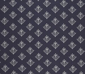 Lady Fern Embroidery French Navy
