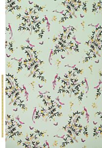 Bird And Trellis Sateen Duckegg