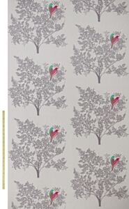 Love Birds Velvet Pale Grey