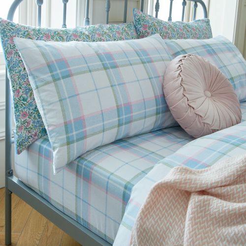 Highland Check Sherston Powder Blue Fitted Sheet