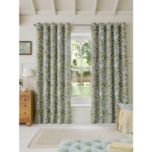 Honeysuckle Powder Blue Ready Made Curtains