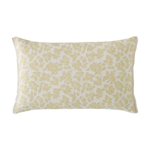Lady Fern Ochre Yellow 30x50 Microfibre Cushion