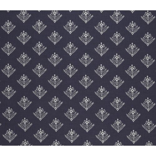 Lady Fern Embroidery French Navy