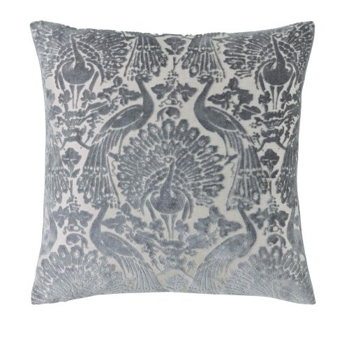 Peacock Damask Steel Mf 50x50cm Cushion 