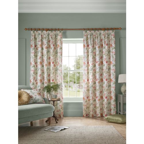 Rosalind Pale Cranberry Ready Made Curtains