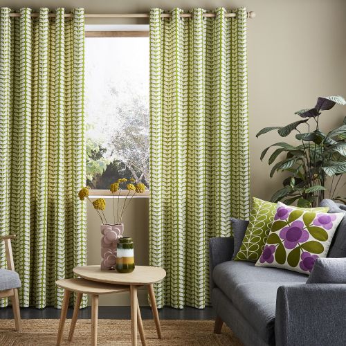 Solid Stem Pear Ready Made Curtains