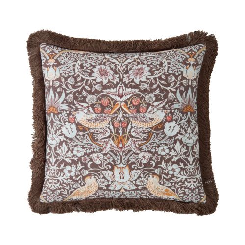 Strawberry Thief Chocolate 50x50cm Microfibre Cushion