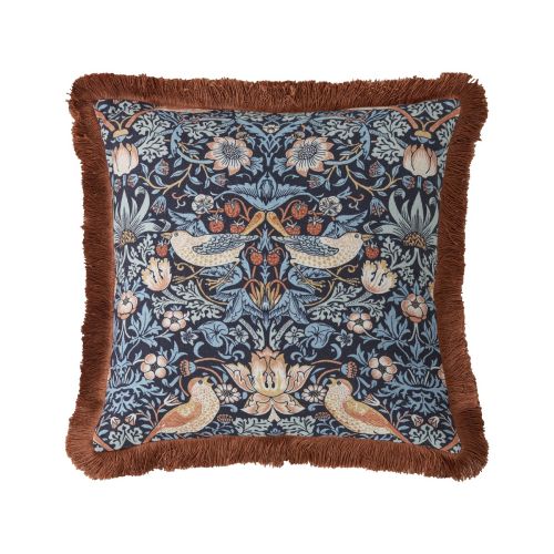 Strawberry Thief Blue 50x50cm Microfibre Cushion