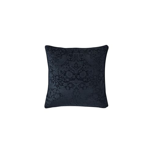 Strawberry Thief Embossed Prussian Blue 50x50cm Microfibre Cushion
