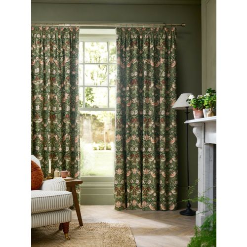 Strawberry Thief Nettle Ready Made Curtains