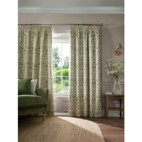 Sunflower Dark Olive Ready Made Curtains
