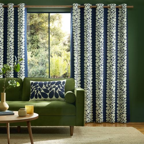 Sycamore Stripe Space Blue Ready Made Curtains