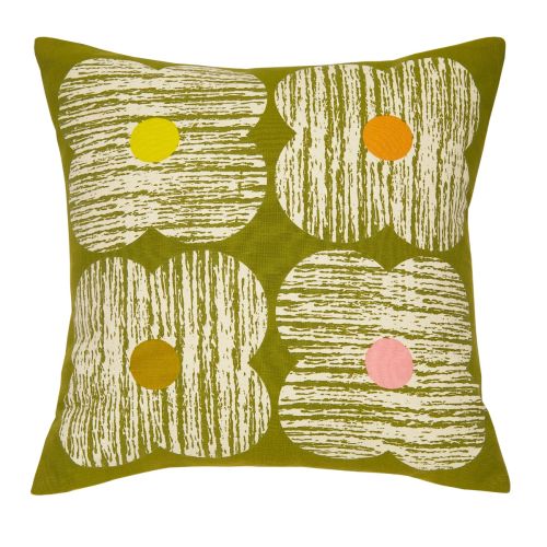 Textured Flower Moss 45x45cm Microfibre Cushion 