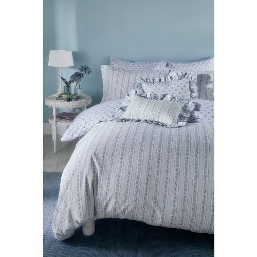 Ticking Stripe Blue Bedding